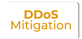 DDoS Mitigation Tabbed Logo Orange